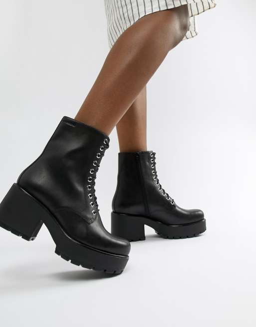 Reproducere satellit høste Vagabond Dioon lace up chunky leather ankle boots | ASOS