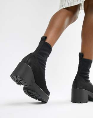 platform sock boots