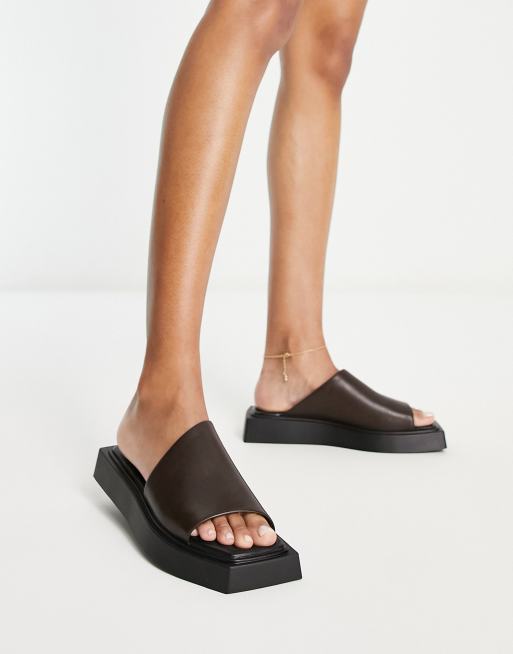 Vagabond - Evy - Sandales plates en cuir - Chocolat, 2 de 4