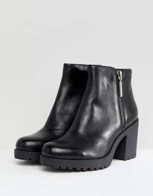 vagabond grace chunky leather ankle boot