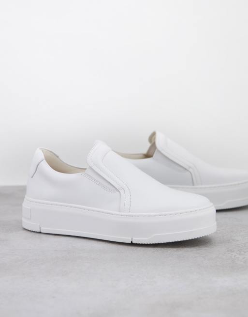 white slip on trainer womens
