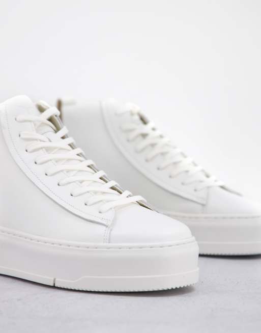 Vagabond Judy high top trainers in white leather, 3 of 4