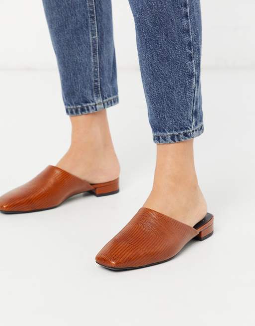 Tan 2025 leather mule