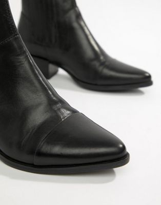 årsag Portal horisont Vagabond Marja black leather western pointed ankle boots | ASOS