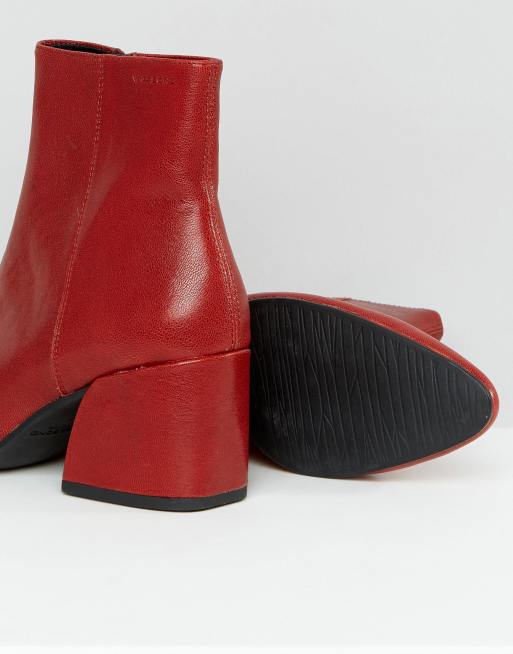 Cherry red ankle outlet boots