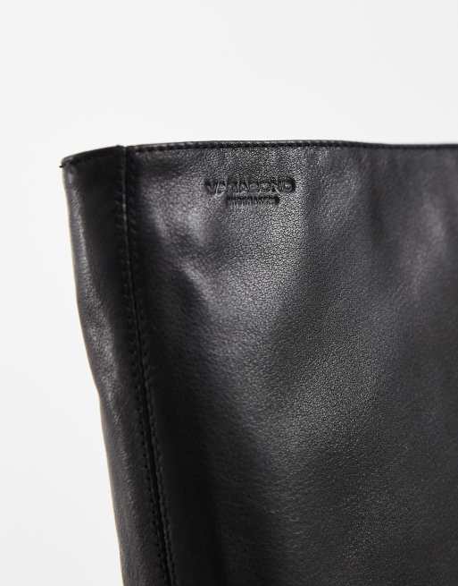 Vagabond Shoemakers Aleya bottes plates hauteur genou en cuir noir, 4 de 4