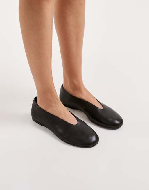 Vagabond - Shoemakers Aleya - Leren ballerina's in zwart, 4 van 5