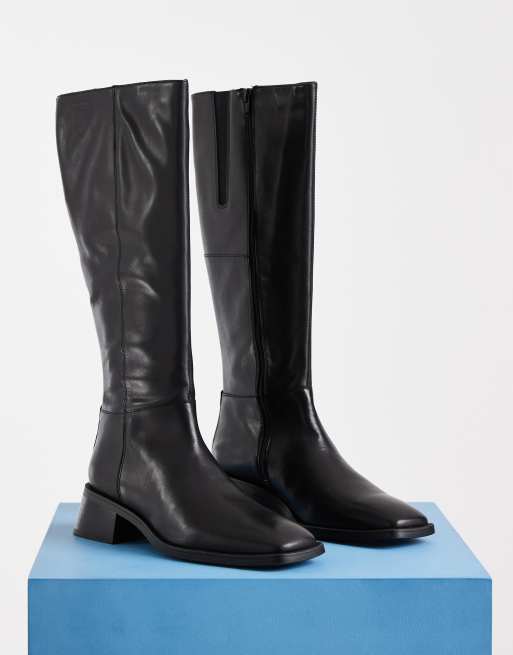 Vagabond Shoemakers Blanca leather tall knee boots in black, 2 of 4