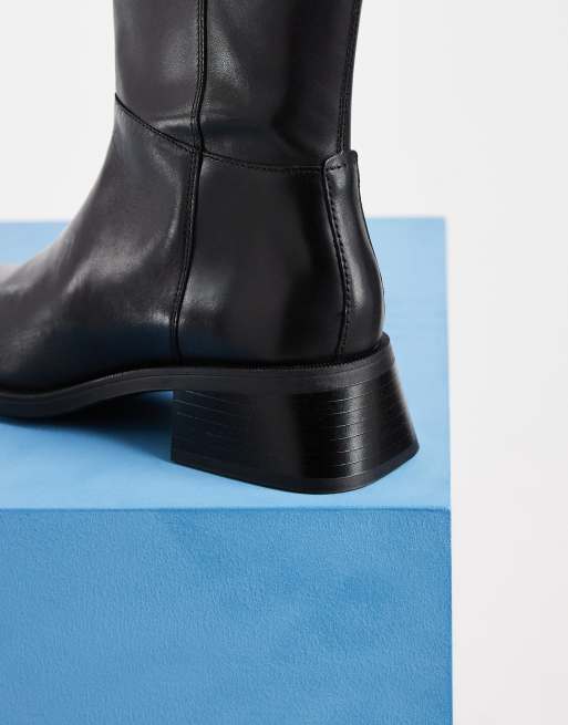 Vagabond Shoemakers Blanca leather tall knee boots in black, 3 of 4