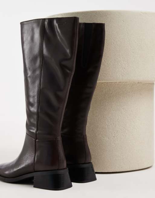 Vagabond Shoemakers Blanca leather tall knee boots in brown, 4 of 4