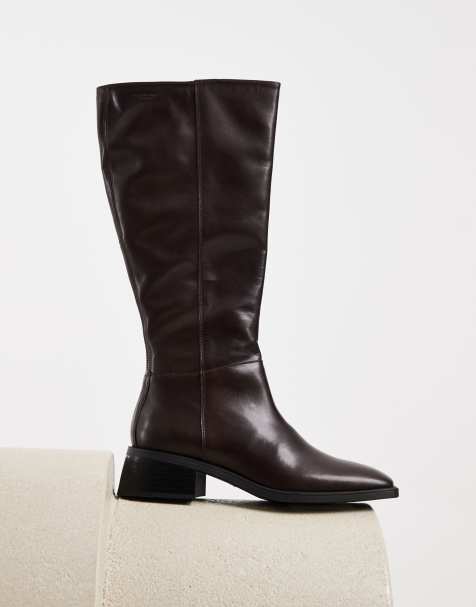 Vagabond Shoemakers Blanca Lederstiefel bis zum Knie in Braun - view 1