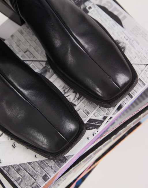 Vagabond Shoemakers Blanca square toe leather ankle boots in black, 4 of 4
