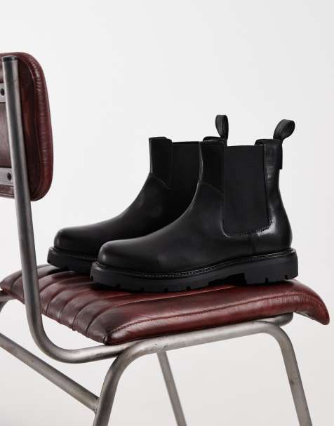 Vagabond Shoemakers Cameron chunky leather chelsea boots in black - view 1