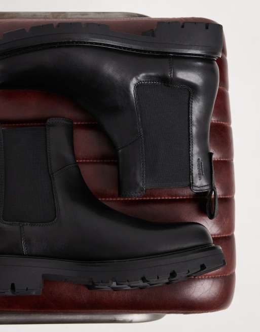 Vagabond Shoemakers Cameron leather chunky chelsea boots in black, 4 of 4