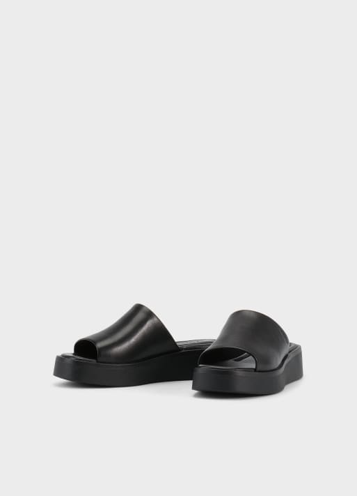 Vagabond Shoemakers Danya leather flatform sandals in black, 3 of 4