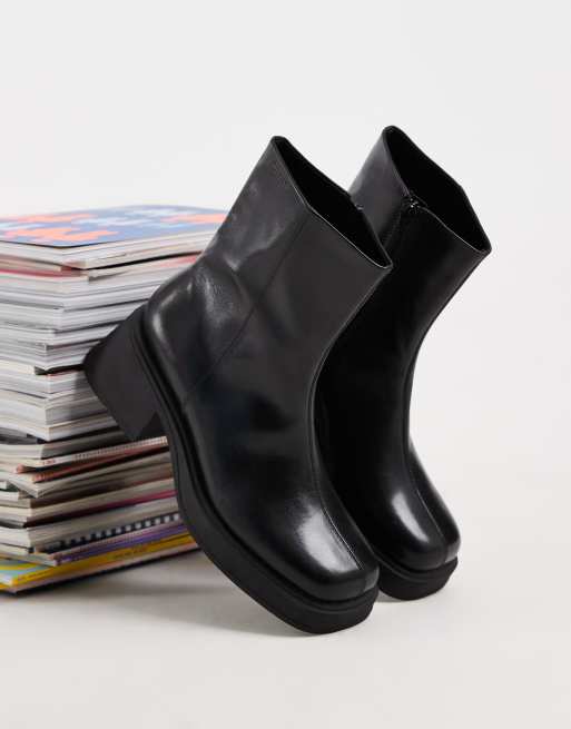 Vagabond Shoemakers Dorah Ankle-Boots mit Blockabsatz aus schwarzem Leder, 4 von 4