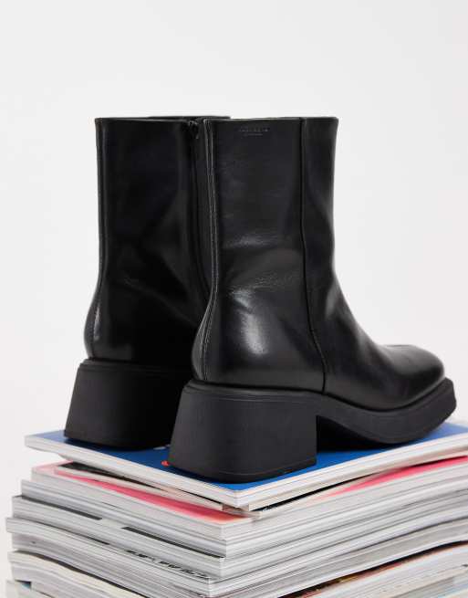 Vagabond Shoemakers Dorah bottines à talon chunky en cuir noir, 2 de 4