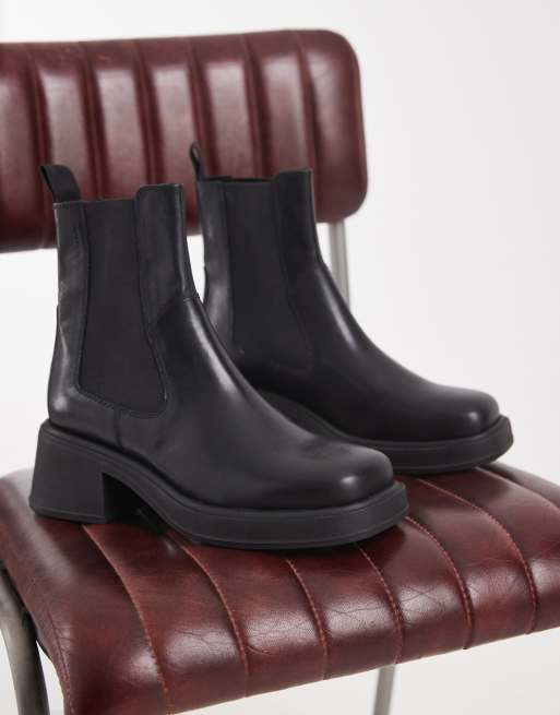Vagabond Shoemakers Dorah bottines Chelsea chunky en cuir noires, 2 de 4