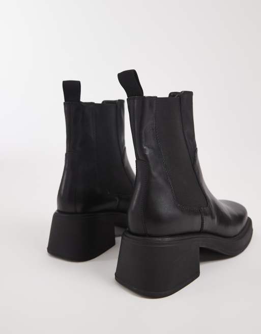 Vagabond Shoemakers Dorah leather chunky chelsea ankle boots in black, 3 of 4