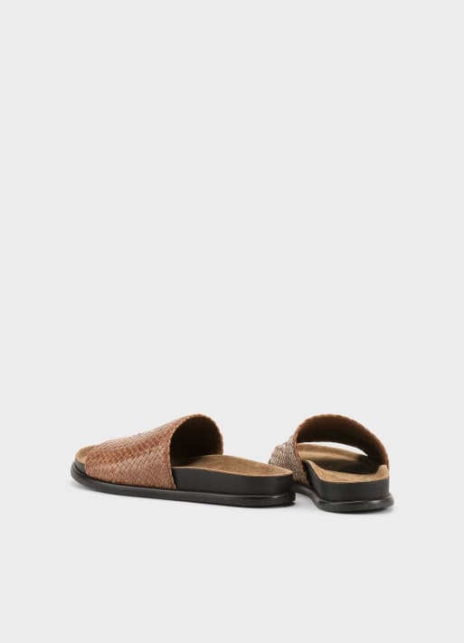 Vagabond Shoemakers – Effie – Flache, gewebte Ledersandalen in Hellbraun, 4 von 4