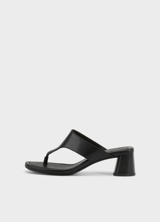 Vagabond Shoemakers - Evie - Sorte sandaler med hæl og tårem i læder, 3 af 4
