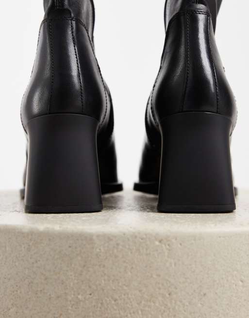 Vagabond Shoemakers Hedda leather tall stretch knee boots in black, 4 of 4