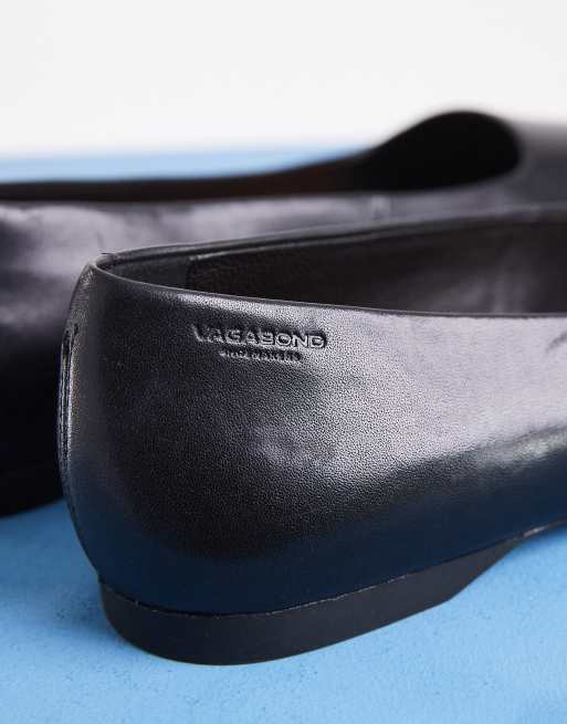 Vagabond Shoemakers Hermine pointed ballet flats in black leather, 3 of 4