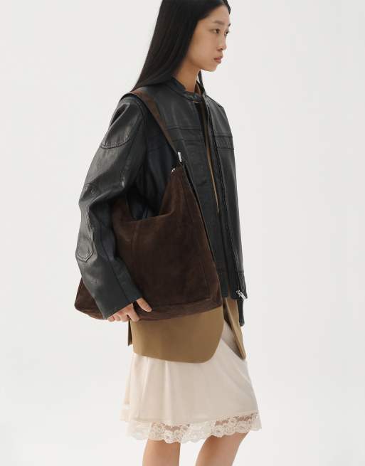 Vagabond Shoemakers Hilo große Schultertasche aus Wildleder in Coffee, 3 von 4