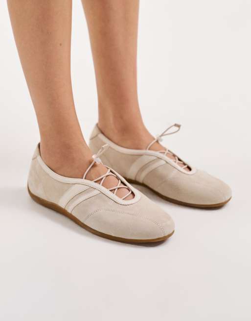 Vagabond Shoemakers - Hollie - Ballerines en daim à lacets - Blanc cassé, 4 de 5