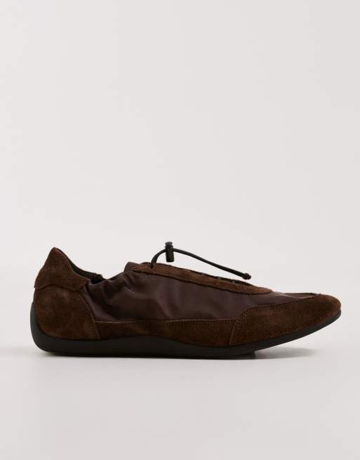 Vagabond Shoemakers Hollie suede lace up trainers in coffee, 3 of 5