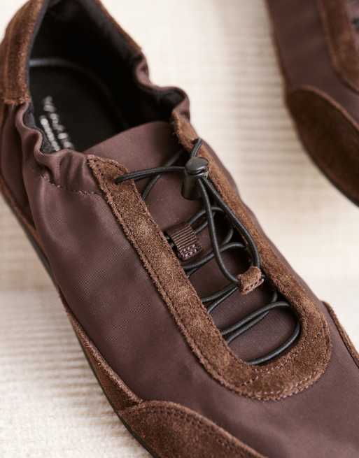 Vagabond Shoemakers Hollie suede lace up trainers in coffee, 5 of 5