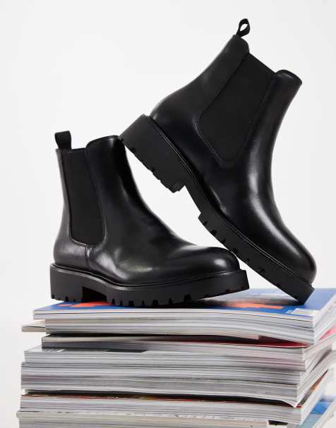 Vagabond Shoemakers Kenova Chunky Chelsea-Stiefeletten aus schwarzem Leder - view 1