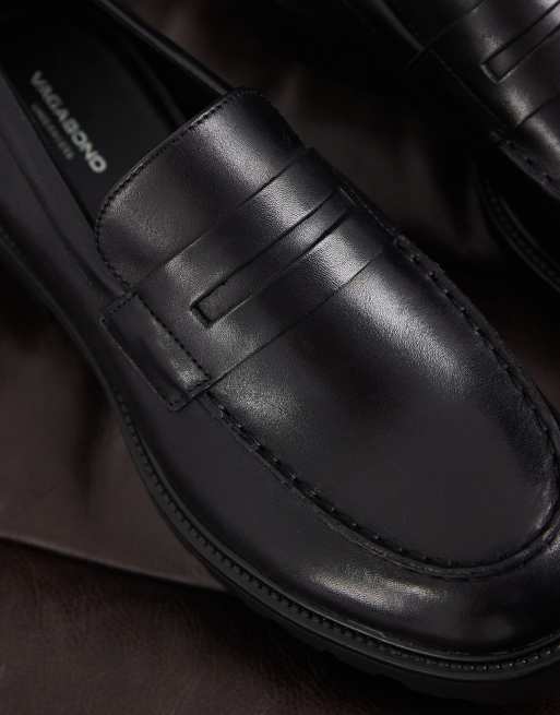 Vagabond Shoemakers Kenova leather chunky loafers in black, 3 of 4