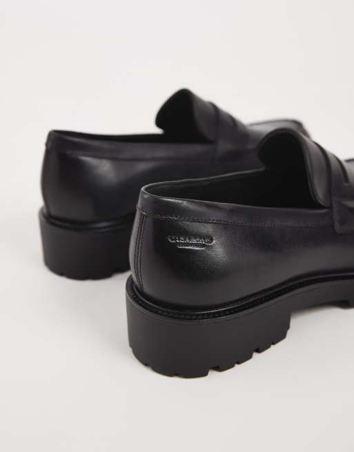 Vagabond Shoemakers Kenova leather chunky loafers in black, 4 of 4