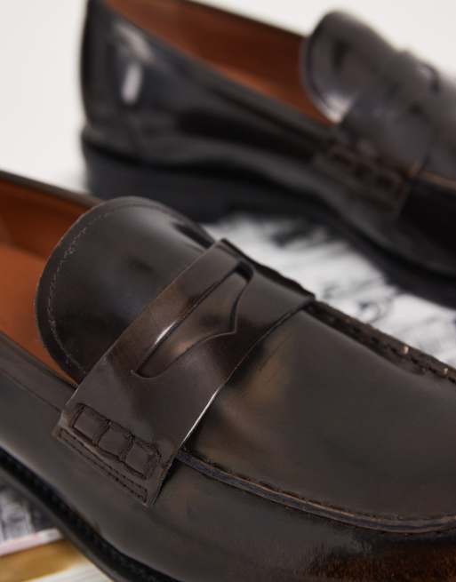 Vagabond Shoemakers - Linn - Brune penny-loafers i poleret læder, 3 af 4