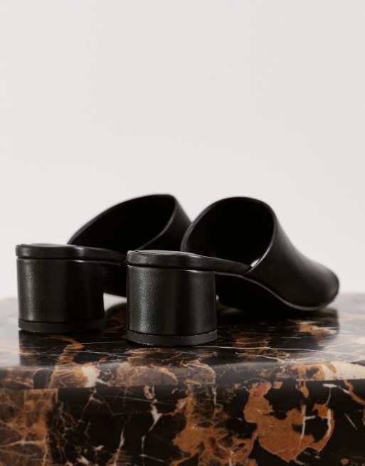 Vagabond Shoemakers Piper leather heeled mules in black, 4 of 5