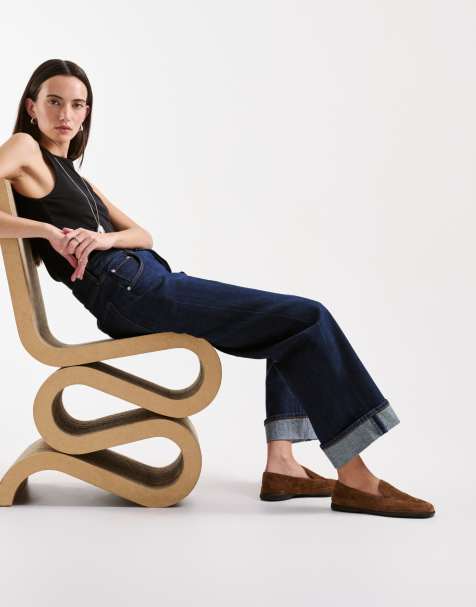 Vagabond – Shoemakers – Sammie – Bruna loafers i mocka och dra på-modell med rund tå - view 1