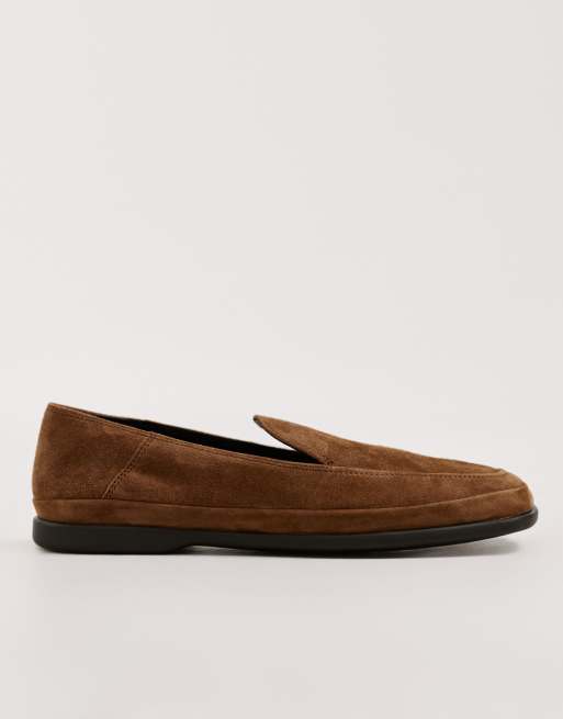 Vagabond Shoemakers - Sammie - Mocasines marrones sin cierres con puntera redonda de ante, 3 de 5