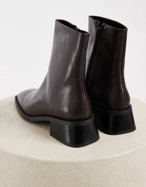 Vagabond Shoemakers Shoemakers Blanca leather square toe ankle boots in brown, 3 of 4