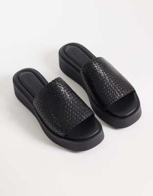 s Shoemakers Danya leather woven flatform sandals 