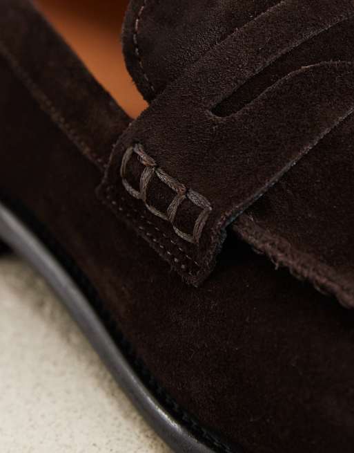 Vagabond Shoemakers Steven mocassins penny slim en daim marron, 2 de 4