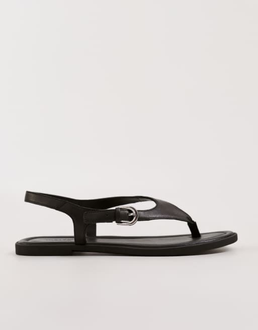 Vagabond Shoemakers Zaida leather thong flat sandals in black, 5 of 5