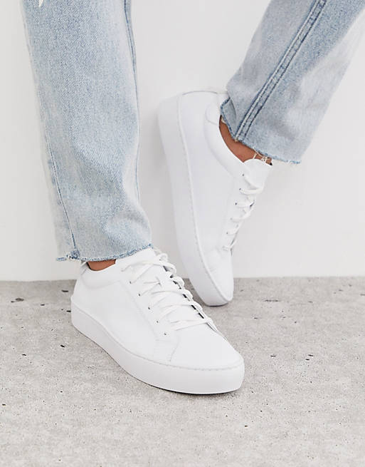 Daggry skyde Sky Vagabond Zoe leather sneakers in white | ASOS
