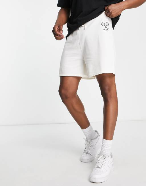 VAI 21 - Pantaloncini stile tennis color crema in coordinato