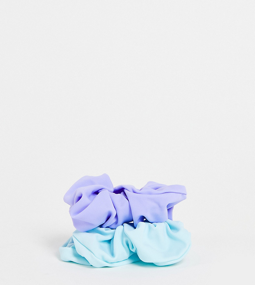 VAI21 2 pack scrunchies in pastel blue & lilac-Multi