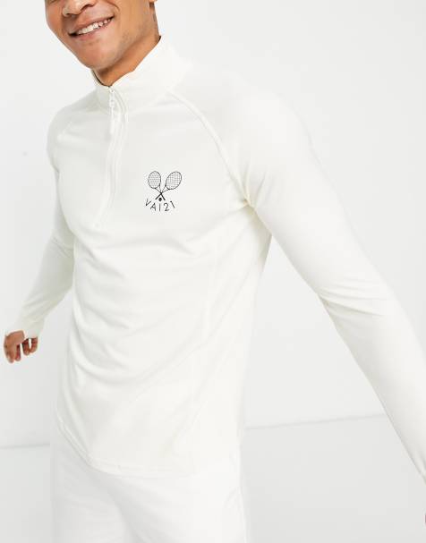 VAI21 Active half zip top in cream (part of a set) - view 1