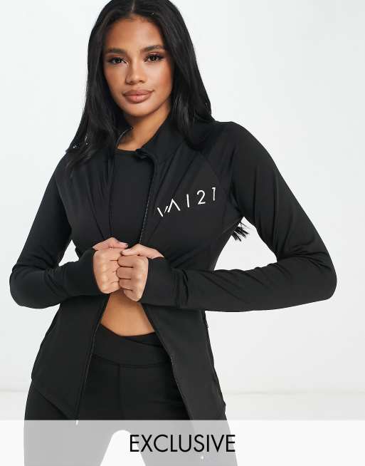 VAI21 - Active - Jack van polar fleece met rits in zwart