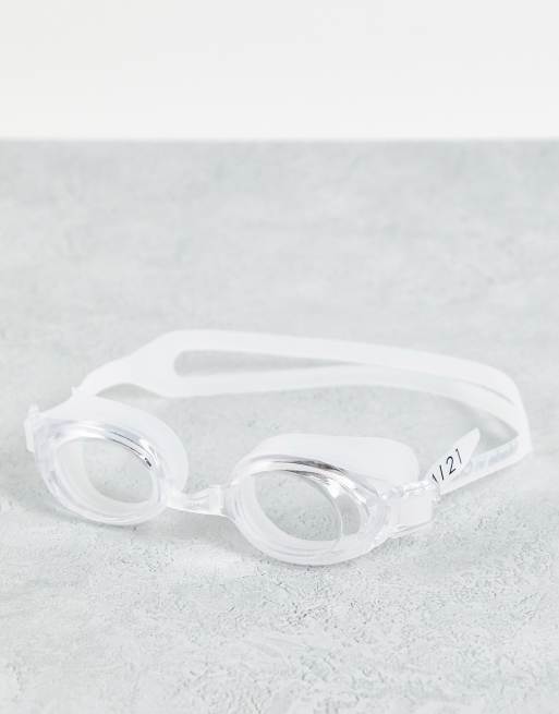 VAI21 – Biało-przezroczyste okulary do pływania z etui