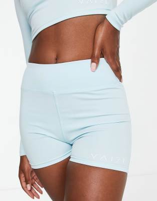 VAI21 VAI21 booty shorts co-ord in pastel blue