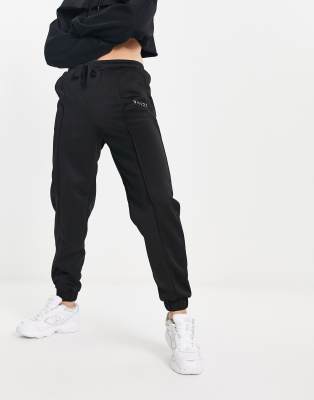 VAI21 VAI21 co-ord cuffed joggers with seam in black